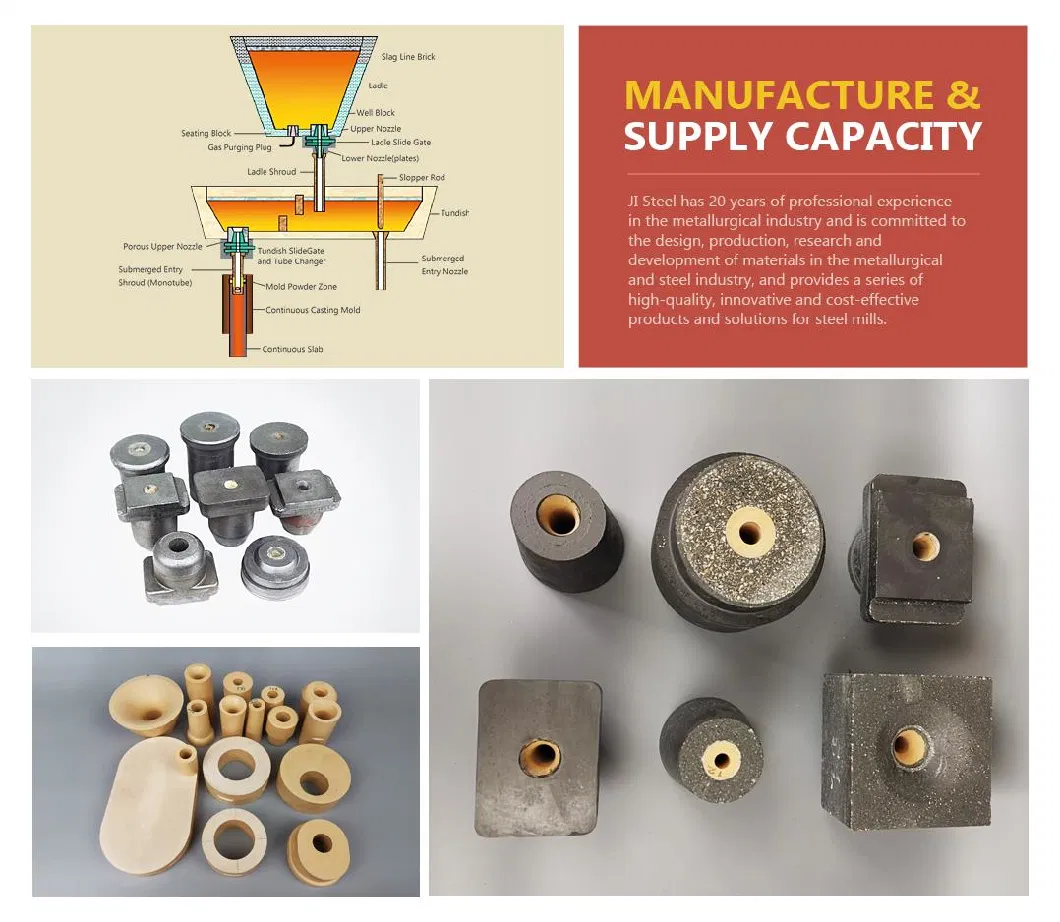 High Performance Fire Bricks Zirconia Tundish Metering Nozzle Brick for Continuous Casting